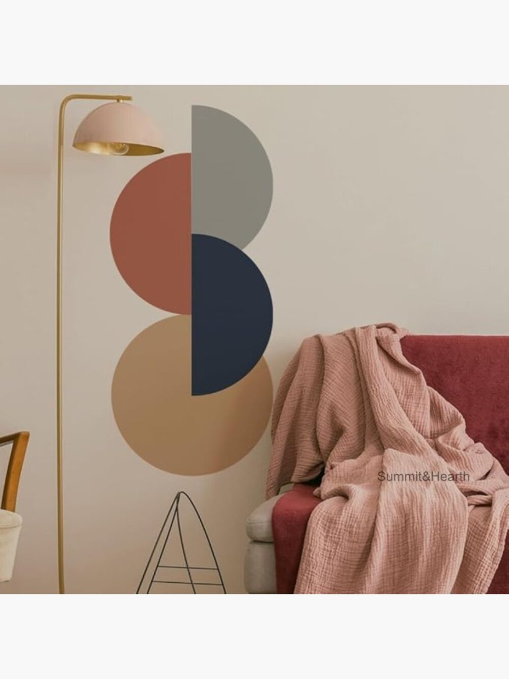 Vinyl Wall Decals 12x24 Inches Abstract Circle Stickers Home Decor